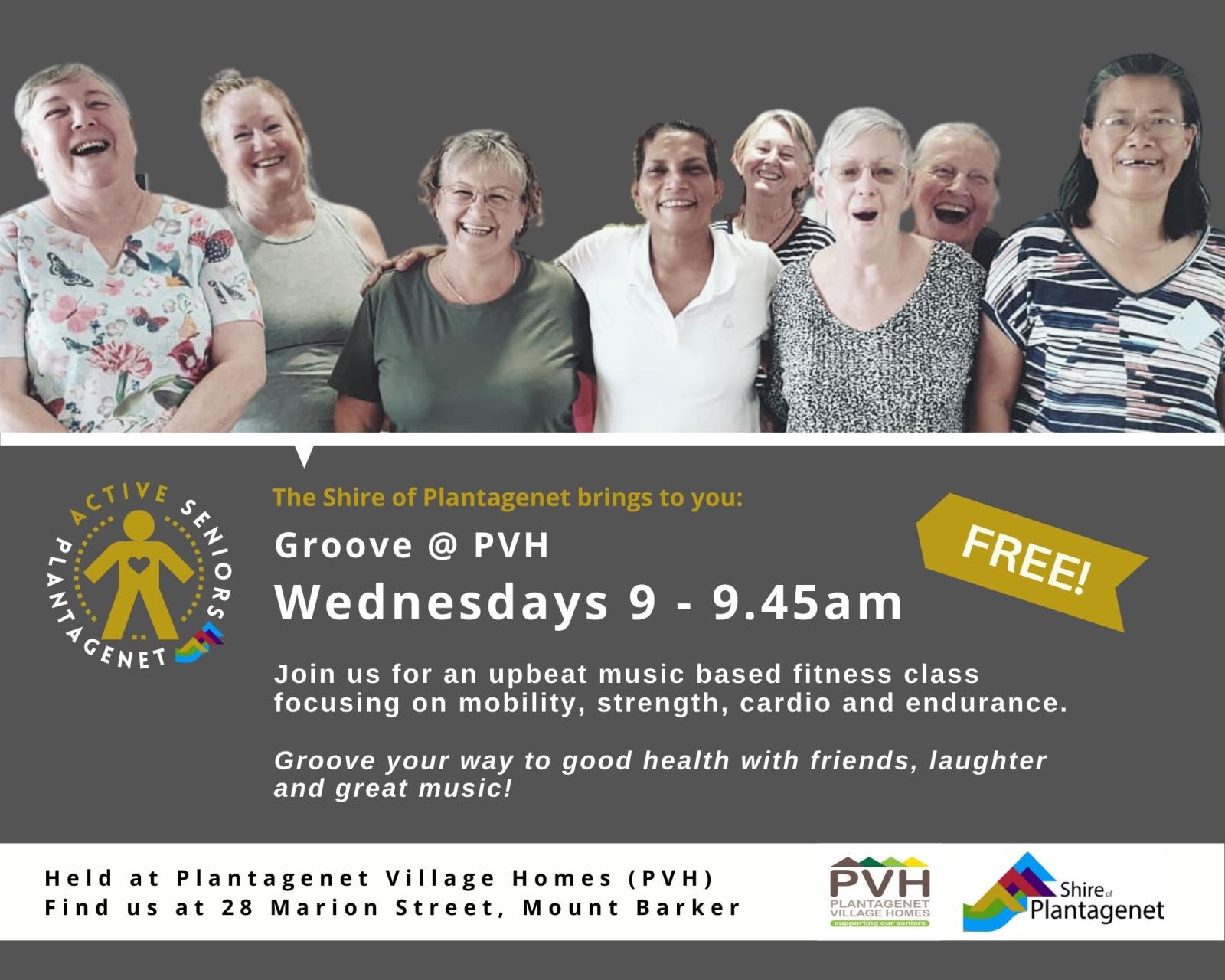 Plantagenet Active Seniors GROOVE @ PVH