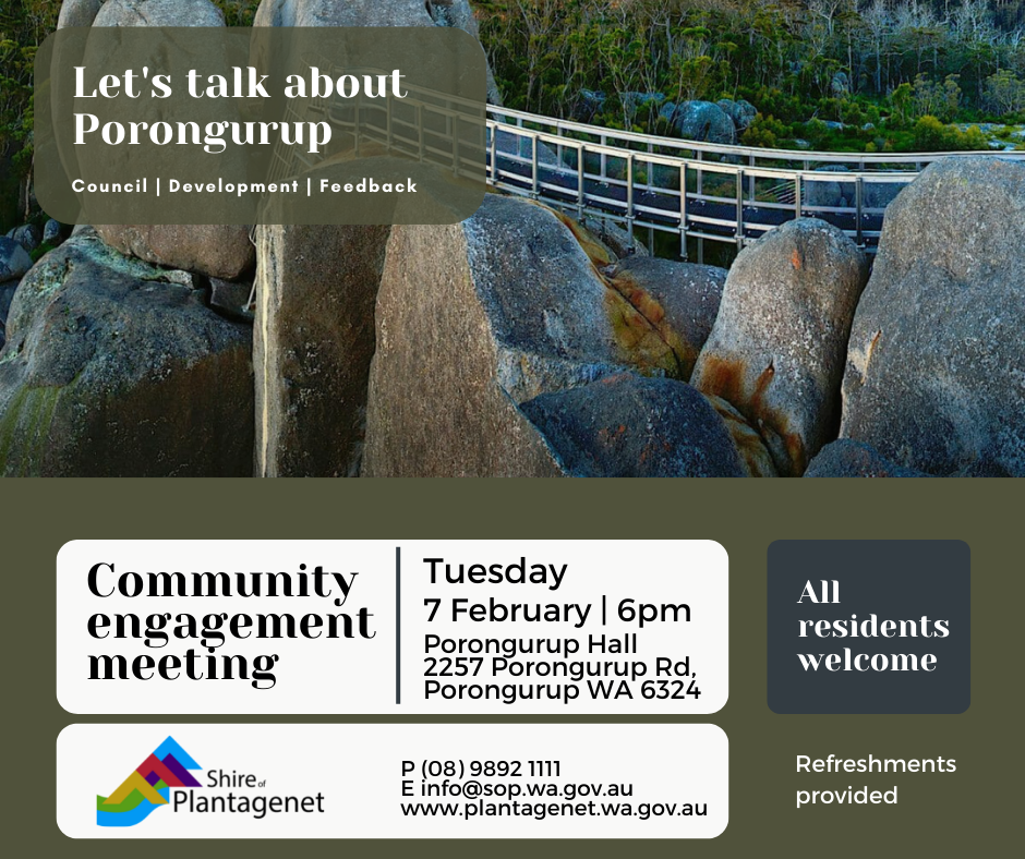 Community engagement meeting - Porongurup