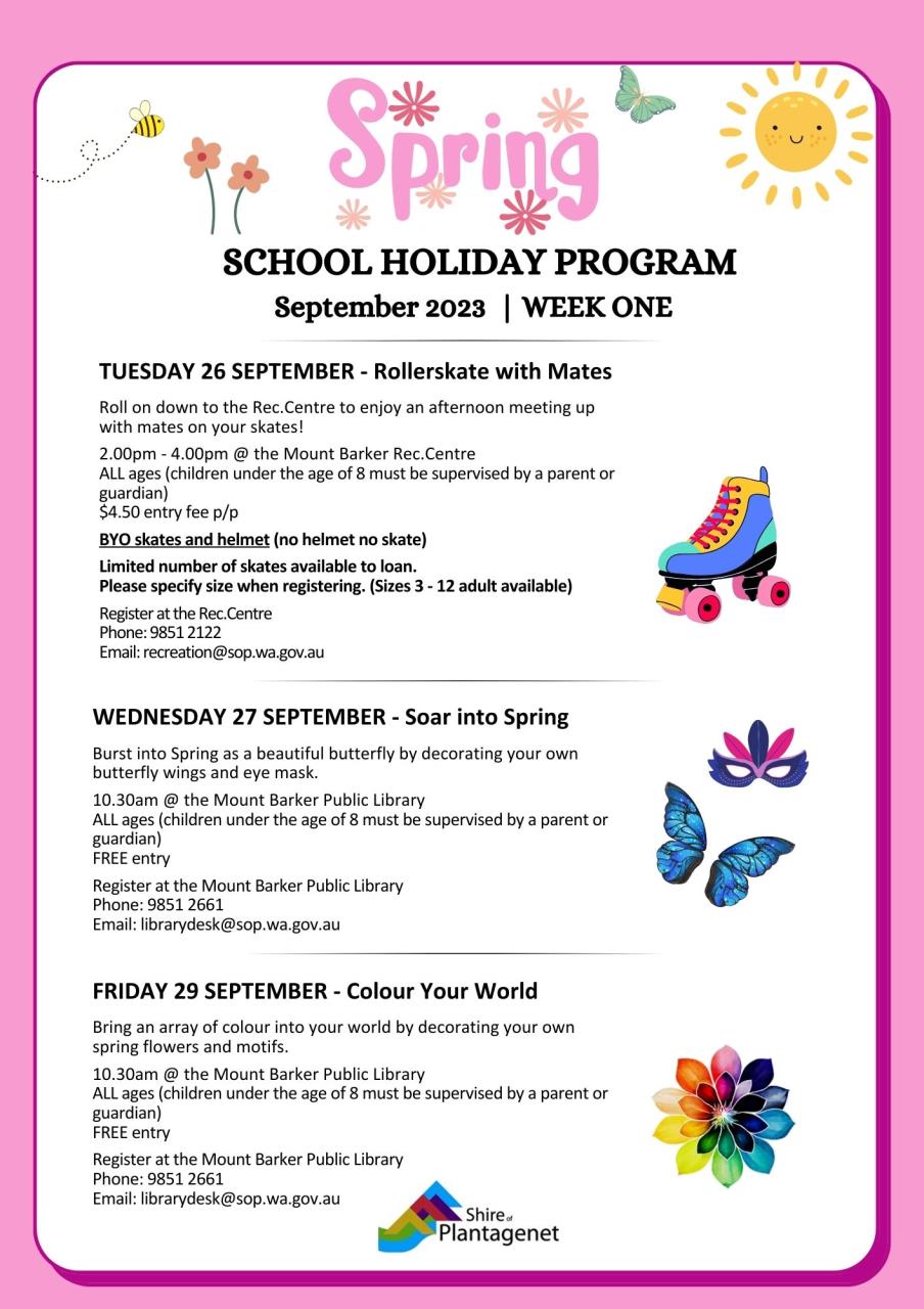 Summer School Holiday Program Out Now!